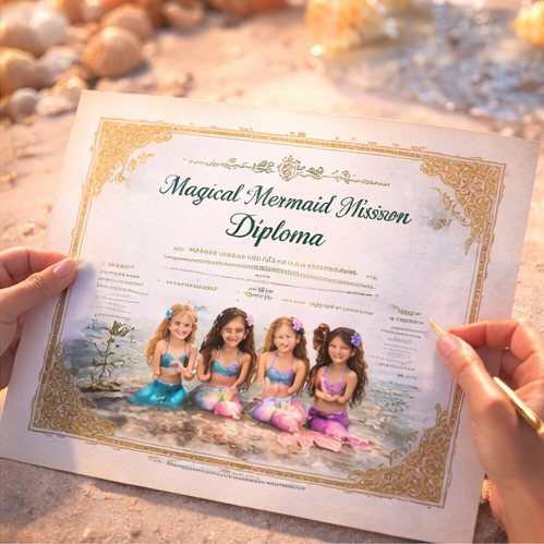 Certificate detail from Magical Mermaid Mission